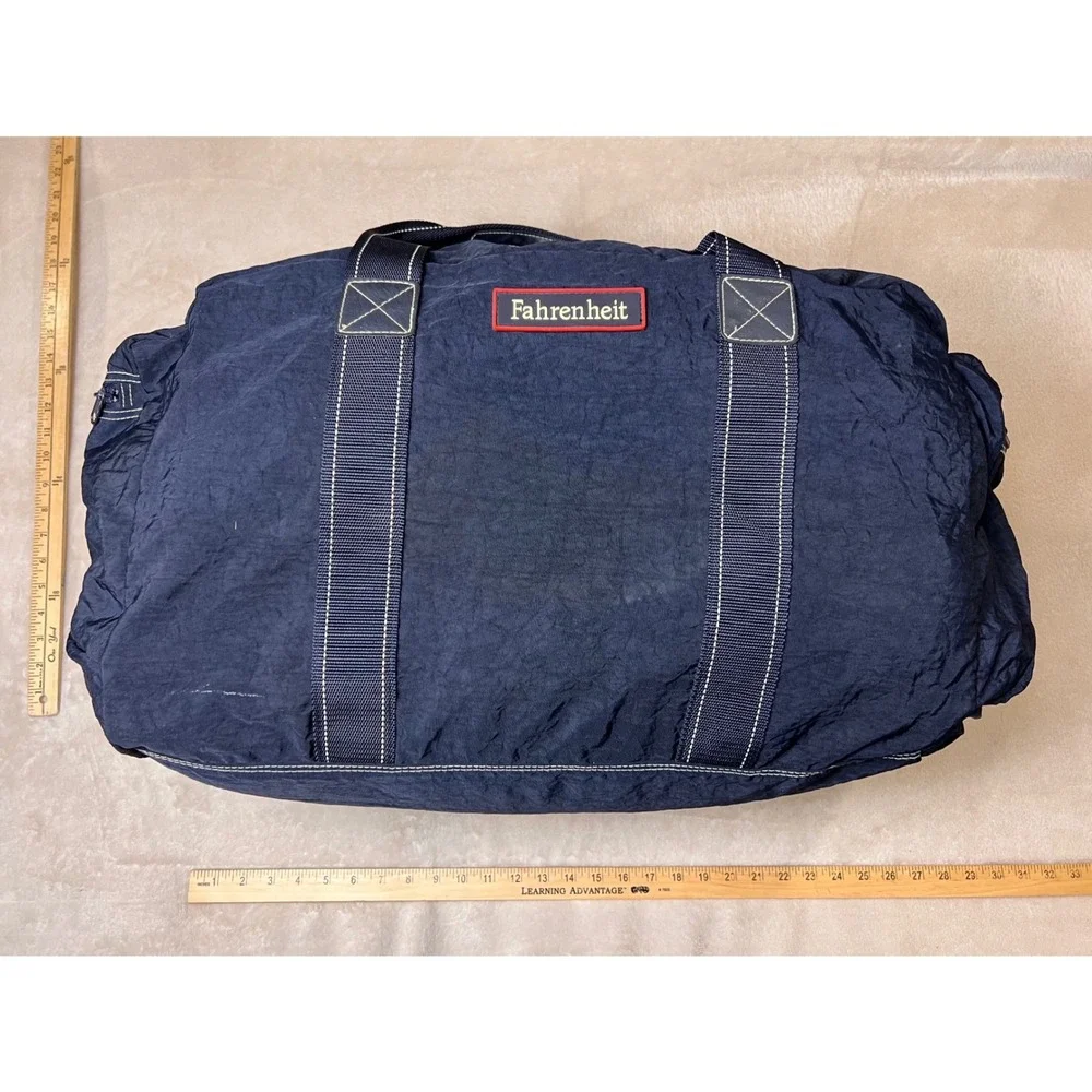 RARE ORIGINAL 1980's CHRISTIAN DIOR FAHRENHEIT DUFFLE BAG VINTAGE NAVY BLUE